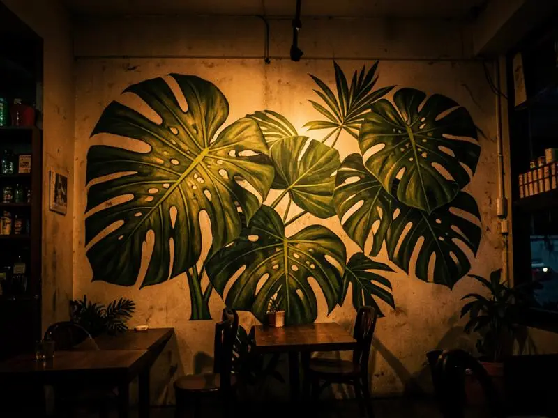 Botánico y follaje tropical